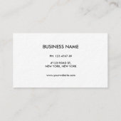 einfache Visitenkarte (Rückseite)