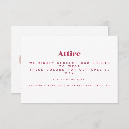 Einfache Visitenkarte Begleitkarte (Vorne/Hinten)