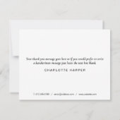 Einfache Visitenkarte Dankeskarte (Rückseite)