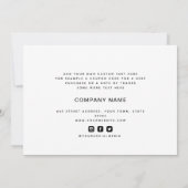 Einfache Visitenkarte Dankeskarte (Rückseite)