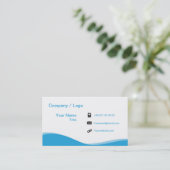 einfache Visitenkarte der Welle (Rosa) (Stehend Vorderseite)