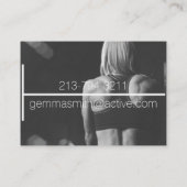 einfache Visitenkarte des persönlichen Trainers (Rückseite)