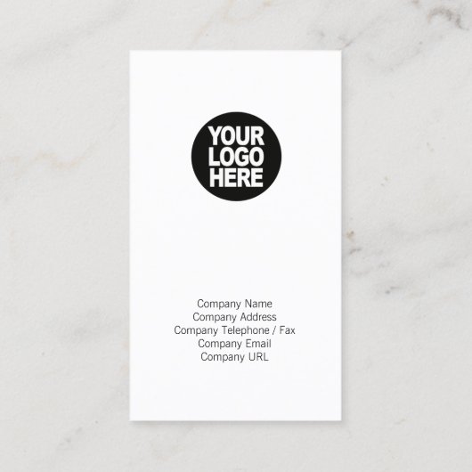 Einfache Visitenkarte Dunkler Horizont (Rückseite)