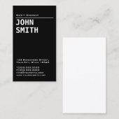 Einfache Visitenkarte für Black Safety Engineer (Vorne/Hinten)