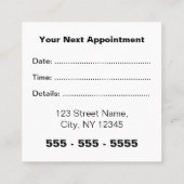 Einfache Visitenkarte für das Business-Logo Terminkarte (Rückseite)