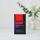 Einfache Visitenkarte für das vertikale blaue Stre (Stehend Vorderseite)