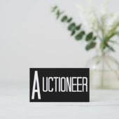 Einfache Visitenkarte für den Auktionator (Stehend Vorderseite)