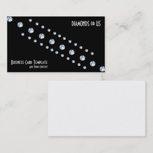 Einfache Visitenkarte für den Diamantenhandel (Vorne/Hinten)