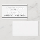 Einfache Visitenkarte für den Gesundheitsspezialis (Vorne/Hinten)