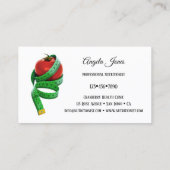 Einfache Visitenkarte für Diätitin (Rückseite)