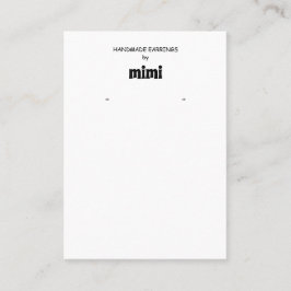 Einfache Visitenkarte für die Earinganzeige