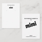 Einfache Visitenkarte für die Earinganzeige (Vorne/Hinten)