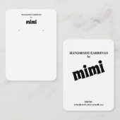 Einfache Visitenkarte für die Earinganzeige (Vorne/Hinten)