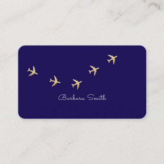 Einfache Visitenkarte für einen Agent mit BLUE (Vorderseite)