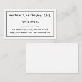 Einfache Visitenkarte für Familienzahnärzte (Vorne/Hinten)