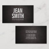 Einfache Visitenkarte für Fett-Textfotografen (Vorne/Hinten)