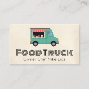 Einfache Visitenkarte für Food Truck