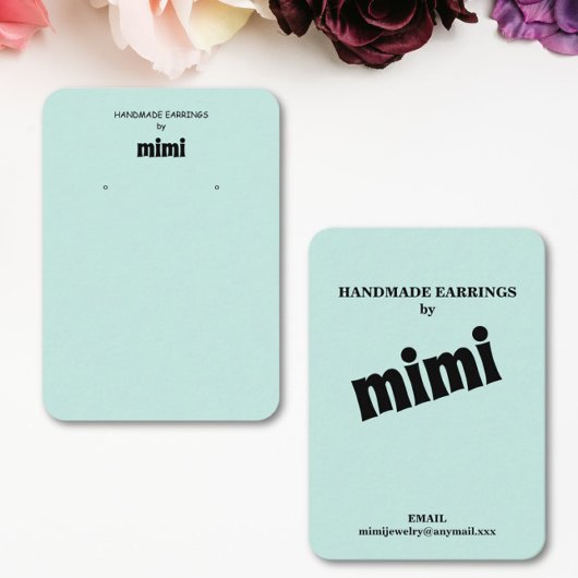 Einfache Visitenkarte für grüne Ohren