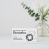 Einfache Visitenkarte für Kamerakopffotografen (Stehend Vorderseite)