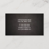 Einfache Visitenkarte für kühne Textausbilder (Rückseite)