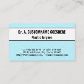 Einfache Visitenkarte für plastische Chirurgen (Vorderseite)