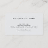 Einfache Visitenkarte für Real Anwesen (Rückseite)