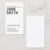 Einfache Visitenkarte für Schlichten Plastikchirur (Vorne/Hinten)