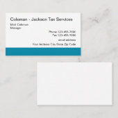 Einfache Visitenkarte für Steuerkonten (Vorne/Hinten)