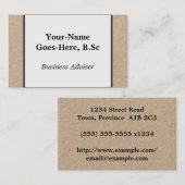 Einfache Visitenkarte für Unternehmensberater (Vorne/Hinten)