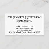 Einfache Visitenkarte für Zahnarzt (Vorderseite)