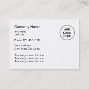 Einfache Visitenkarte-großes Format Visitenkarte