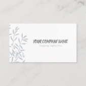 Einfache Visitenkarte mit Baumzweig, Blatt, Oliven (Rückseite)