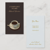 Einfache Visitenkarte mit Kaffeetasse (Vorne/Hinten)