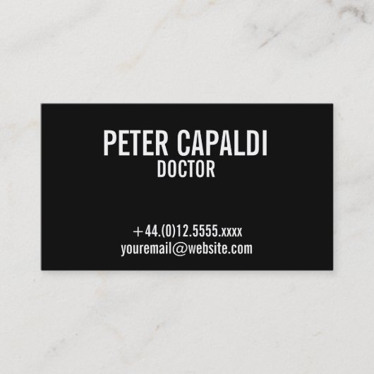 Einfache Visitenkarte mit QR Code (Vorderseite)