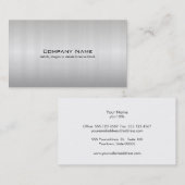 Einfache Visitenkarte mit Silberbürste für Metalla (Vorne/Hinten)