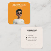 Einfache Visitenkarte Simple Orange Professional (Vorne/Hinten)