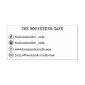 Einfache Visitenkarte Social Media Gummistempel (Prägung)