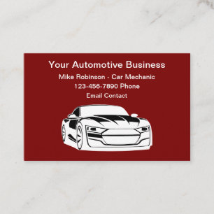 Einfache Visitenkarten für Automechaniker Visitenkarte