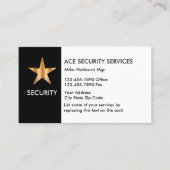 Einfache Visitenkarten für den Sicherheitsdienst Visitenkarte (Vorderseite)