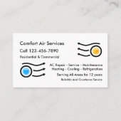 Einfache Visitenkarten für die Klimaanlage Visitenkarte (Vorderseite)