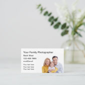 Einfache Visitenkarten für Familienfotografen Visitenkarte (Stehend Vorderseite)