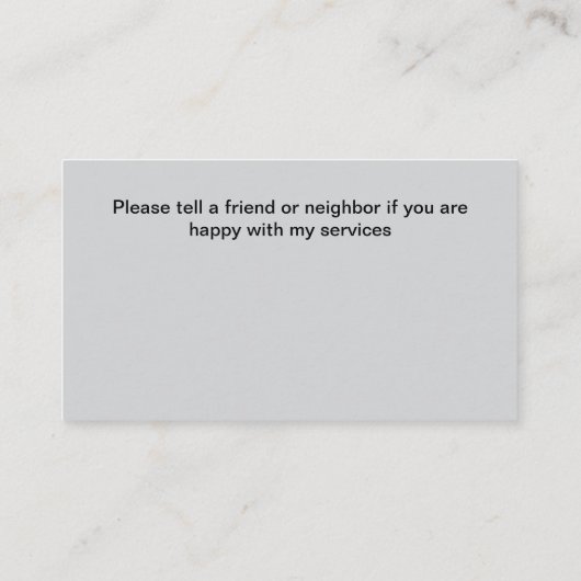 Einfache Visitenkarten für Geschäftsleute Visitenkarte (Rückseite)