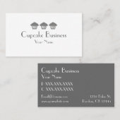 Einfache Visitenkarten für graue Kuchen Visitenkarte (Vorne/Hinten)