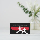 Einfache Visitenkarten für Kampfkunst Visitenkarte (Stehend Vorderseite)