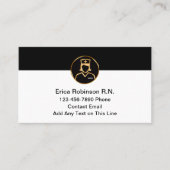 Einfache Visitenkarten für Krankenpfleger Visitenkarte (Vorderseite)