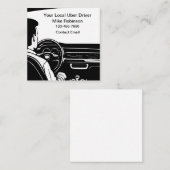 Einfache Visitenkarten für lokale Uber-Treiber Quadratische Visitenkarte (Vorne/Hinten)