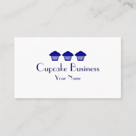 Einfache Visitenkarten für marineblaue Kuchen Visitenkarte