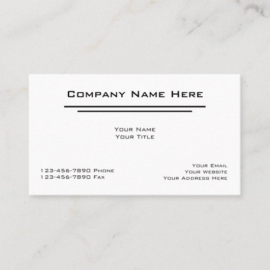 Einfache Visitenkarten Visitenkarte (Vorderseite)