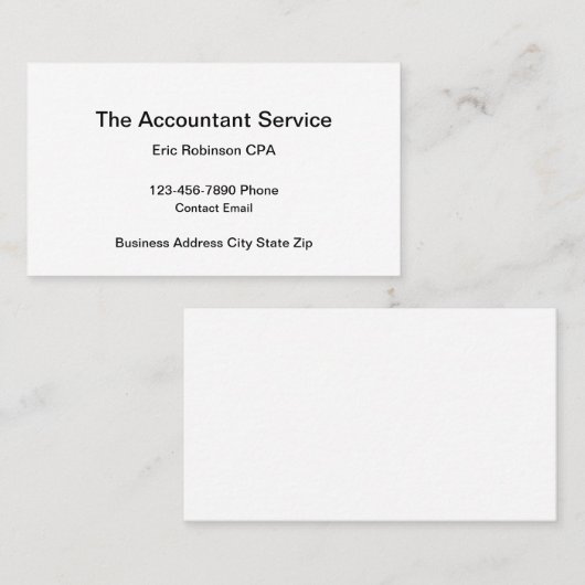 Einfache Visitenkarten Visitenkarte (Vorne/Hinten)