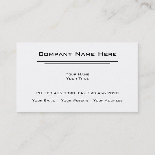 Einfache Visitenkarten Visitenkarte (Vorderseite)